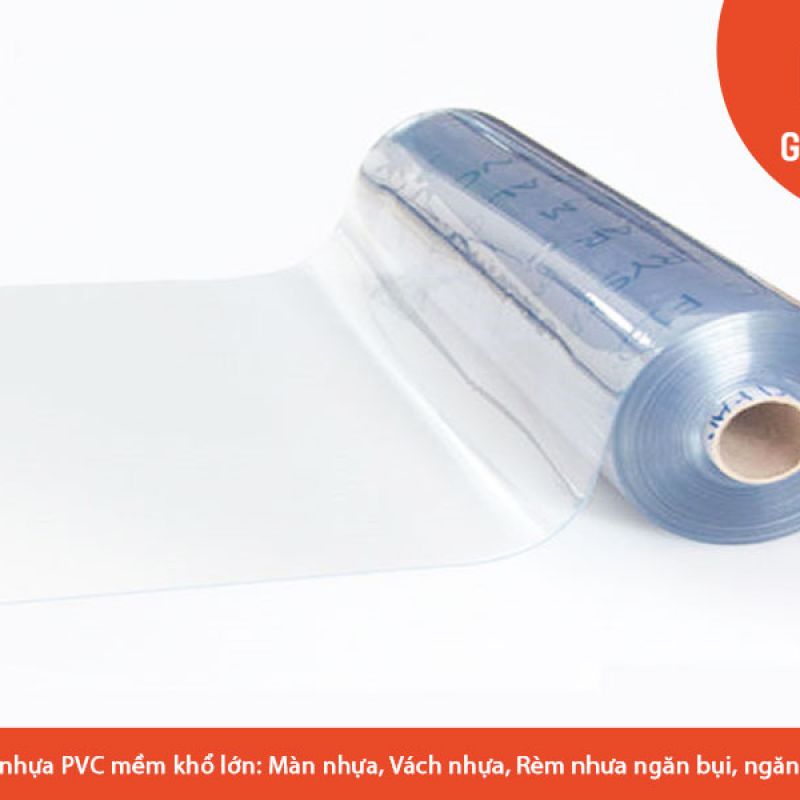 Màng Nhựa PVC Trong Dẻo 0.5mm x 1400mm x 50m